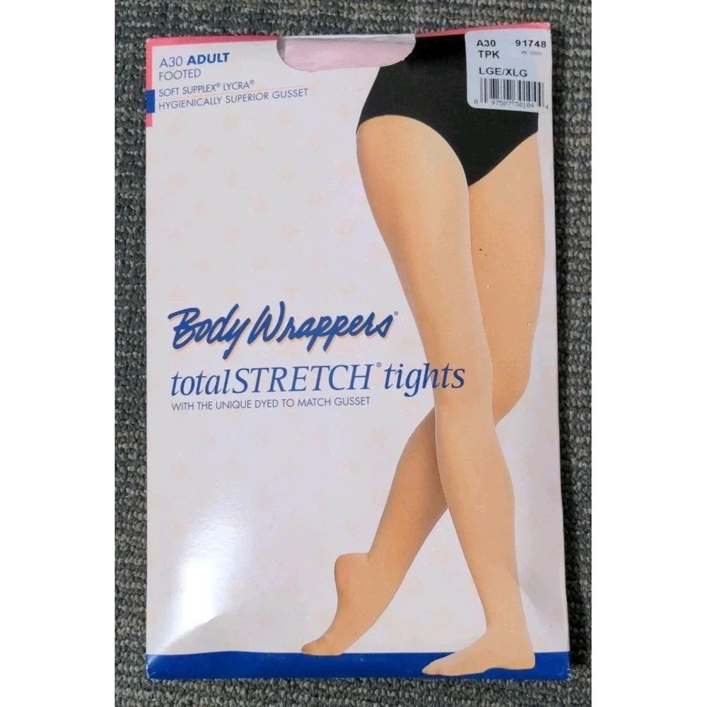 Body Wrappers Total STRETCH Tights LGE/XLG A30 Adult Theatrical Pink